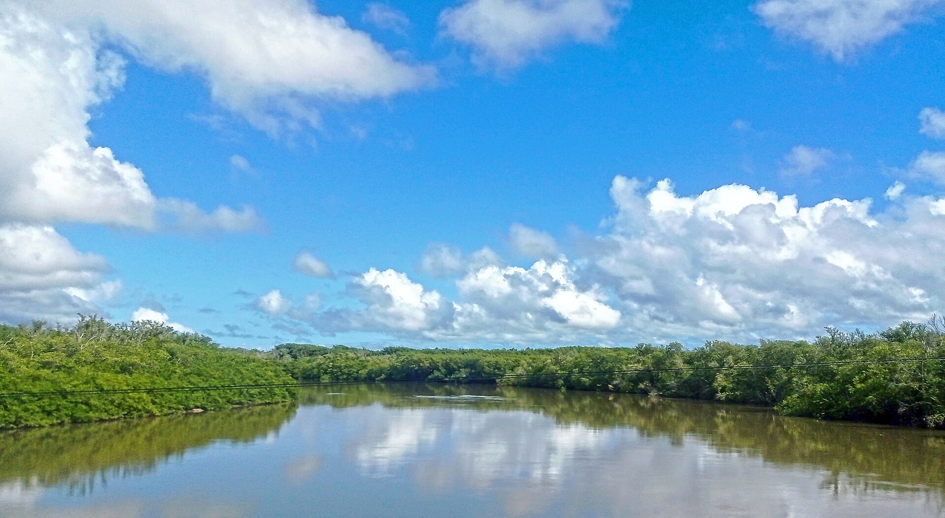 Rio Jucuruçu cercado por vegetação em Prado
